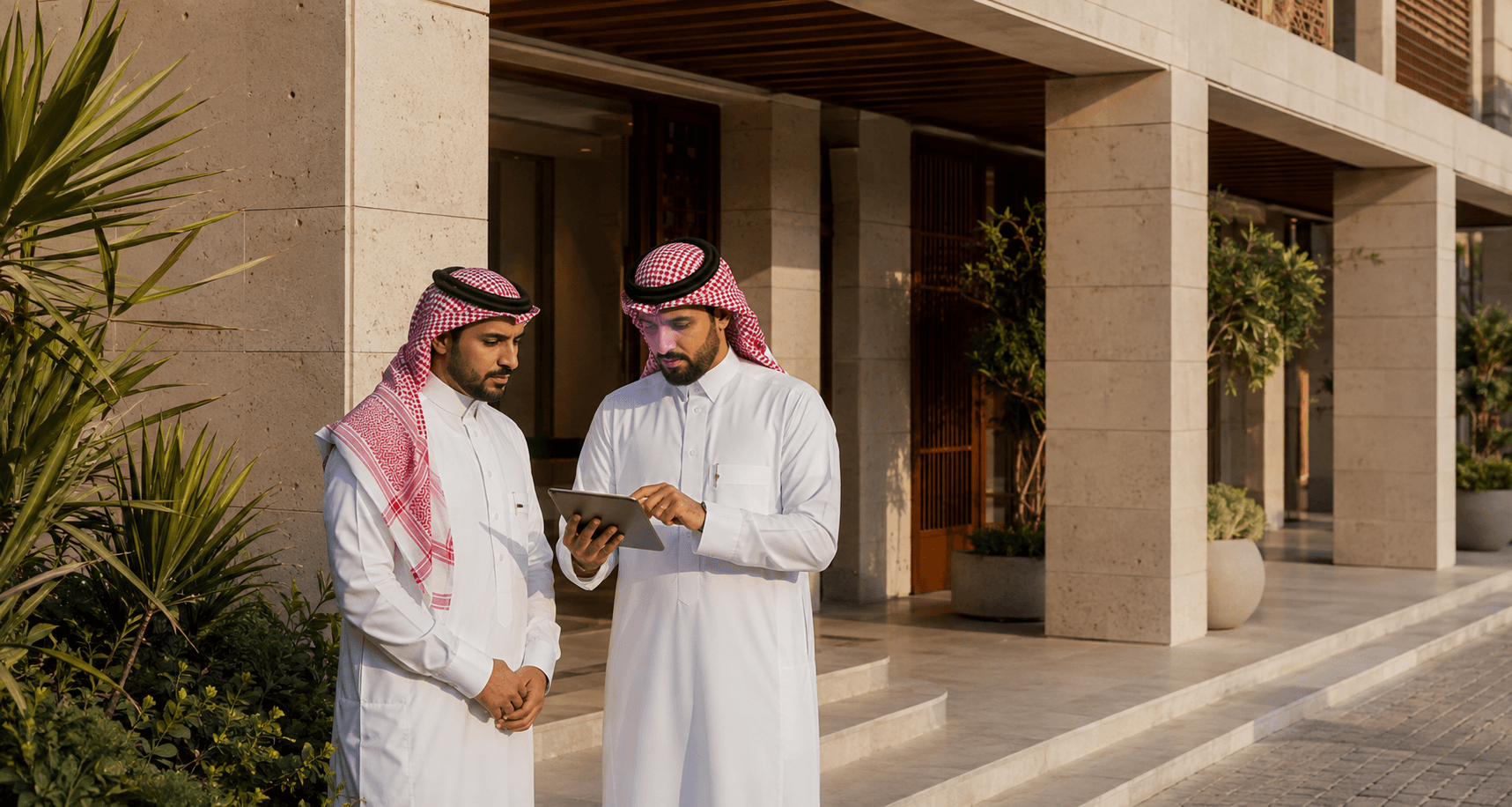 مشهد عمراني يعكس أعمال شركة نبني القابضة في المملكة العربية السعودية